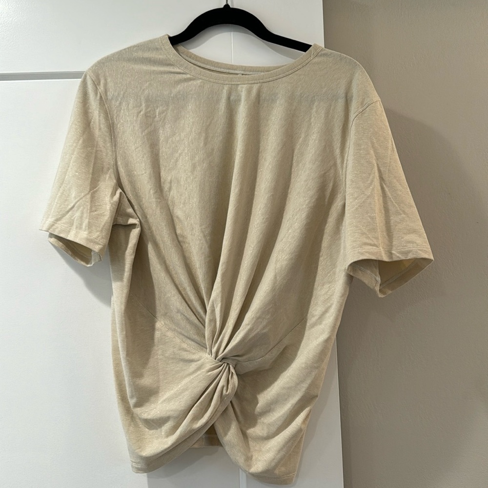 Lululemon Crescent Tshirt bone sparkle